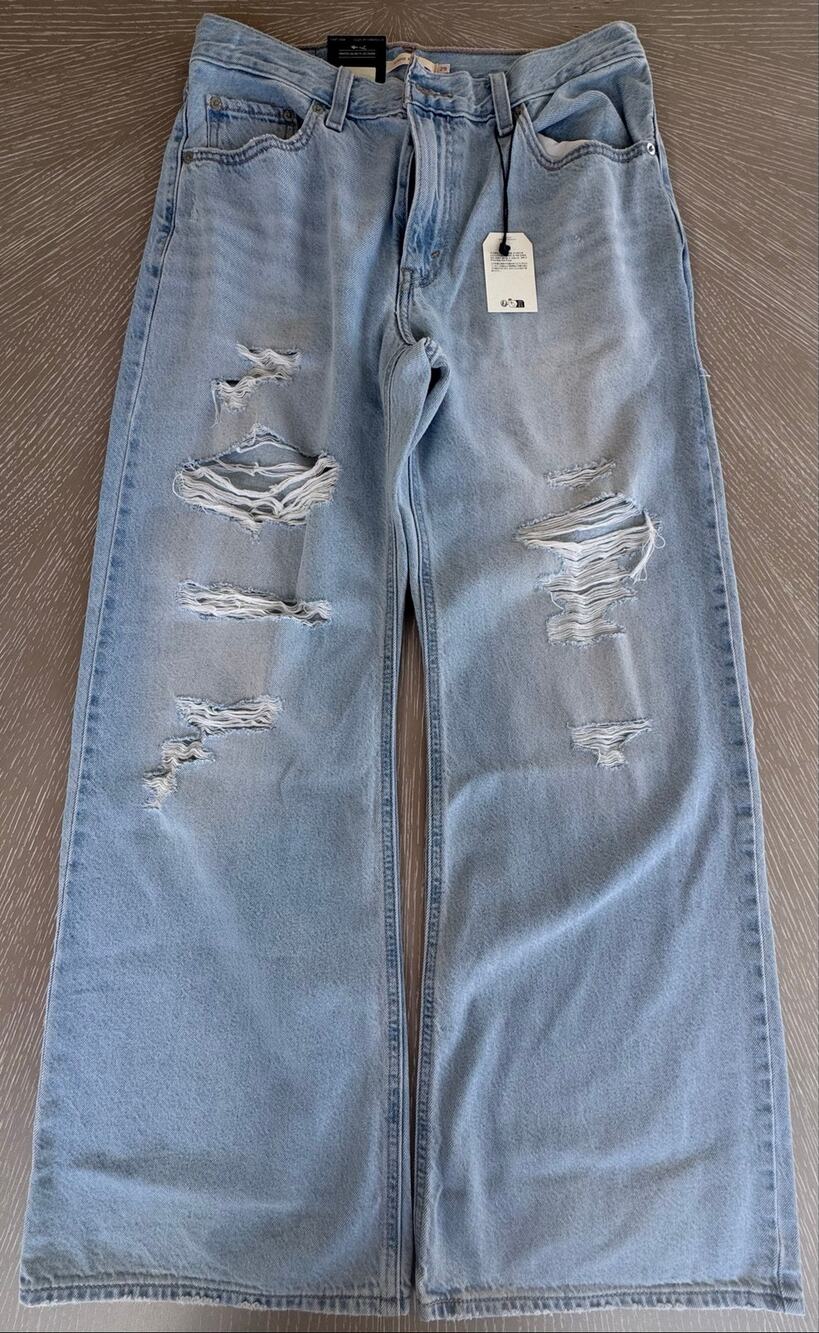 Levi's Premium "Big E" Loose Boot Mid-Rise Distressed Women's Jeans (Size 29x31)